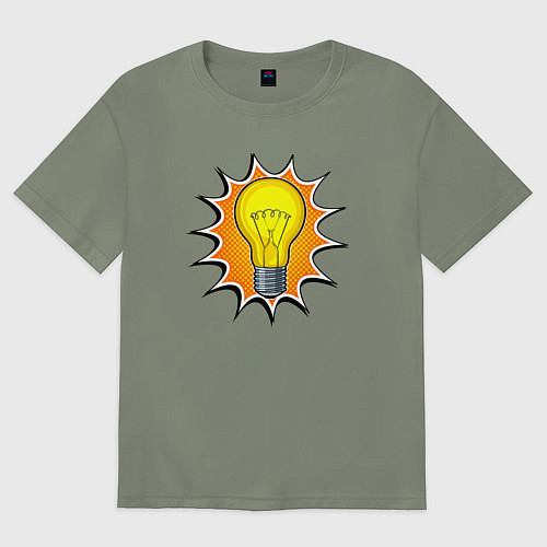 Женская футболка оверсайз Лампочка / Авокадо – фото 1