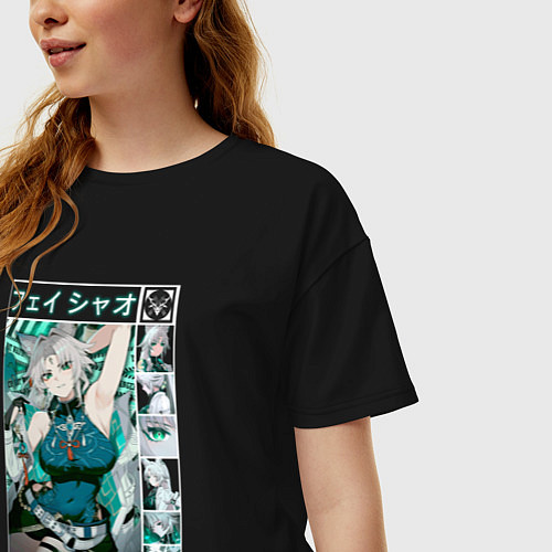 Женская футболка оверсайз Fei Xiao Honkai Star Rail / Черный – фото 3