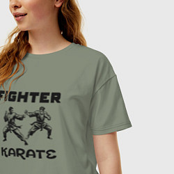 Футболка оверсайз женская Fighters karate, цвет: авокадо — фото 2