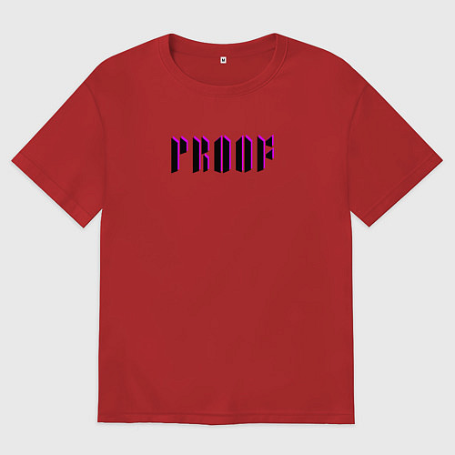 Женская футболка оверсайз BTS Proof / Красный – фото 1