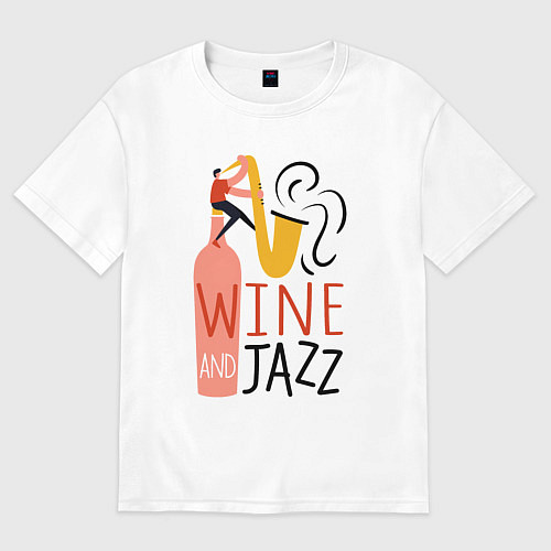 Женская футболка оверсайз Винишко и джаз / Белый – фото 1