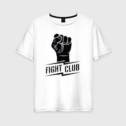 Футболка оверсайз женская Fight club warrior, цвет: белый