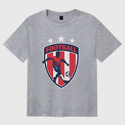 Футболка оверсайз женская Stars football, цвет: меланж