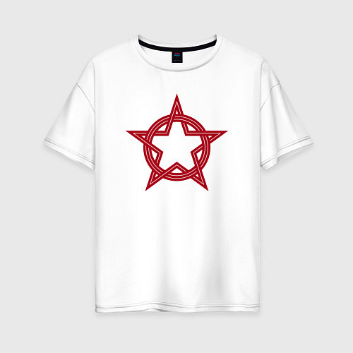 Женская футболка оверсайз Red star USSR / Белый – фото 1