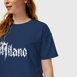 Футболка оверсайз женская Milano - Italia, цвет: тёмно-синий — фото 2