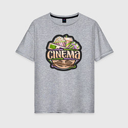Футболка оверсайз женская Кино, цвет: меланж