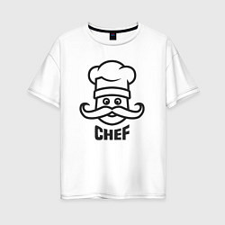 Футболка оверсайз женская Chef, цвет: белый