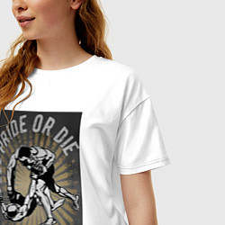 Футболка оверсайз женская MMA бой, цвет: белый — фото 2