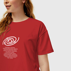 Футболка оверсайз женская Адрес Земли, цвет: красный — фото 2