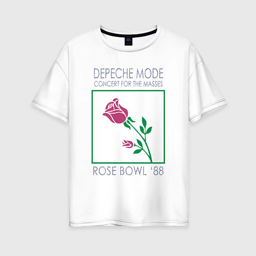 Женская футболка оверсайз Depeche Mode - Rose Bowl 88 / Белый – фото 1