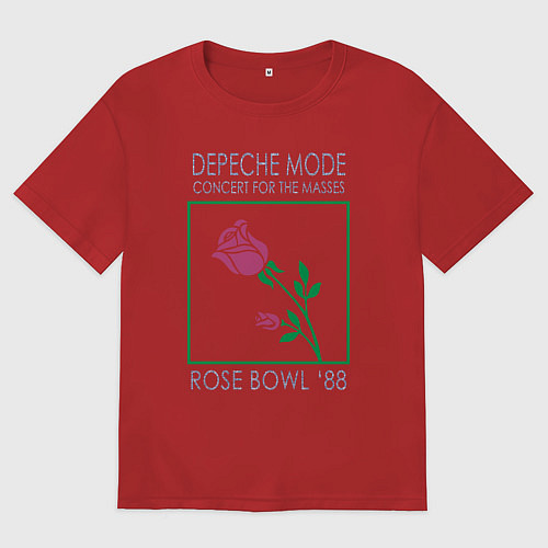 Женская футболка оверсайз Depeche Mode - Rose Bowl 88 / Красный – фото 1