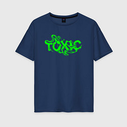 Женская футболка оверсайз Toxic text