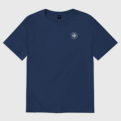 Женская футболка оверсайз Сокрушу пред ним врагов его Ника 2 белая на узорно