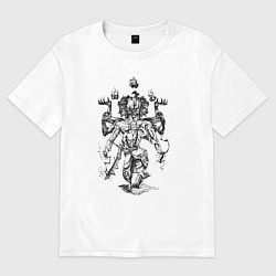 Футболка оверсайз женская Ван-Пис Зоро Ророноа ашура, цвет: белый