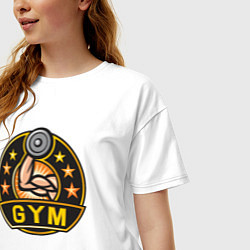 Футболка оверсайз женская Gym stars, цвет: белый — фото 2