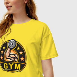 Футболка оверсайз женская Gym stars, цвет: желтый — фото 2