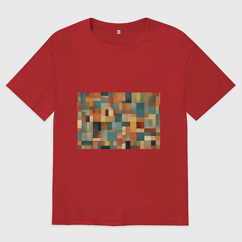 Женская футболка оверсайз Inspired by Paul Klee / Красный – фото 1