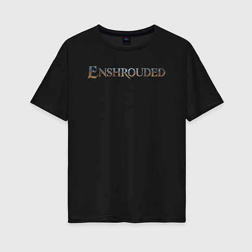 Женская футболка оверсайз Enshrouded logo / Черный – фото 1