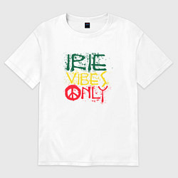 Футболка оверсайз женская Irie vibes only, цвет: белый