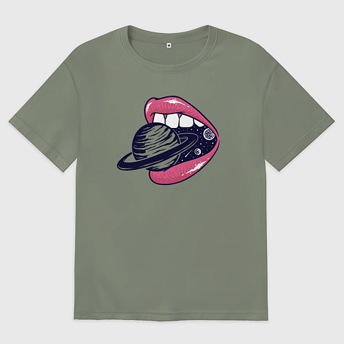 Женская футболка оверсайз Вкус Сатурна / Авокадо – фото 1