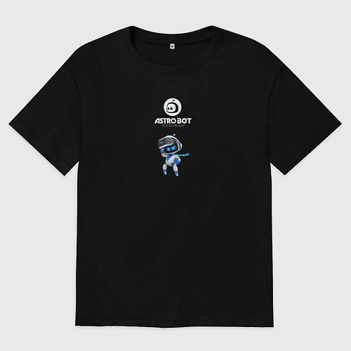 Женская футболка оверсайз Astro bot dance one / Черный – фото 1