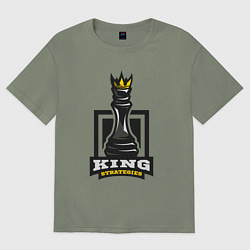 Футболка оверсайз женская Королевские стратегии, цвет: авокадо