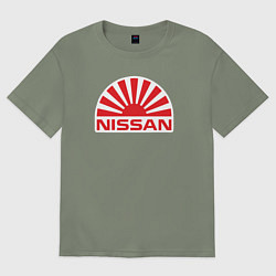 Футболка оверсайз женская Nissan car, цвет: авокадо