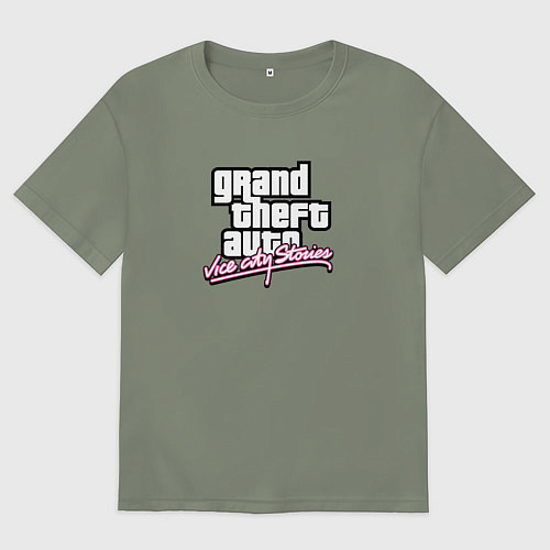 Женская футболка оверсайз GTA vice city stories game / Авокадо – фото 1