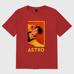 Футболка оверсайз женская Astro ЧжинЧжин, цвет: красный
