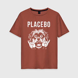 Женская футболка оверсайз Placebo rock dog