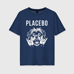 Женская футболка оверсайз Placebo rock dog