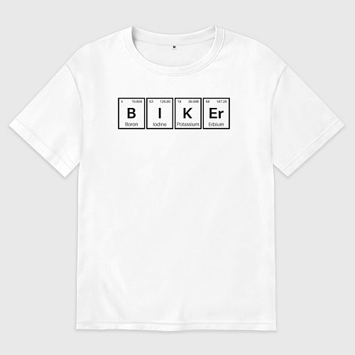 Женская футболка оверсайз Байкерский состав / Белый – фото 1