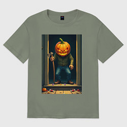 Женская футболка оверсайз Монстр с косой