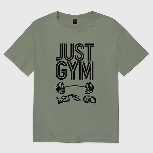 Женская футболка оверсайз Just gym / Авокадо – фото 1