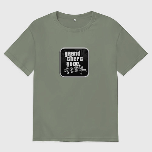 Женская футболка оверсайз GTA logo black / Авокадо – фото 1