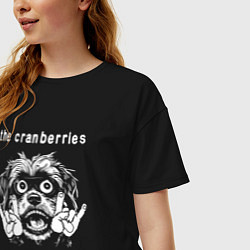 Футболка оверсайз женская The Cranberries rock dog, цвет: черный — фото 2