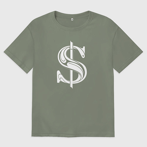Женская футболка оверсайз Стильный знак - доллара / Авокадо – фото 1