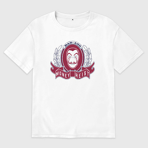 Женская футболка оверсайз Money heist bad ass / Белый – фото 1