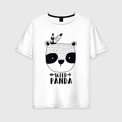 Женская футболка оверсайз Wild panda