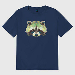 Футболка оверсайз женская Милый енотик, цвет: тёмно-синий