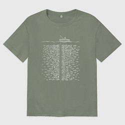 Футболка оверсайз женская Рыба есть - клёва нет, цвет: авокадо