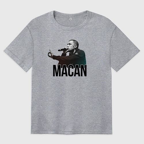 Женская футболка оверсайз Macan - Rap / Меланж – фото 1
