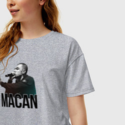 Футболка оверсайз женская Macan - Rap, цвет: меланж — фото 2