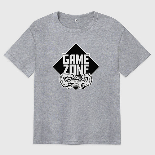 Женская футболка оверсайз Game zone / Меланж – фото 1