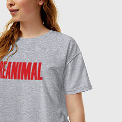 Футболка оверсайз женская Reanimal logo, цвет: меланж — фото 2