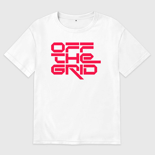 Женская футболка оверсайз Off the grid logo / Белый – фото 1
