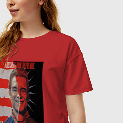 Футболка оверсайз женская Американский символ, цвет: красный — фото 2