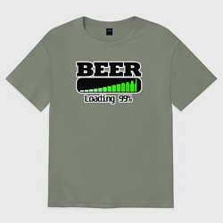 Женская футболка оверсайз Beer loading