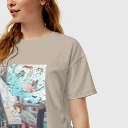 Футболка оверсайз женская Будни дизайнера, цвет: миндальный — фото 2