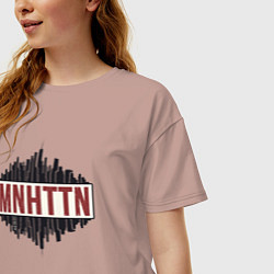Футболка оверсайз женская New York Manhattan, цвет: пыльно-розовый — фото 2